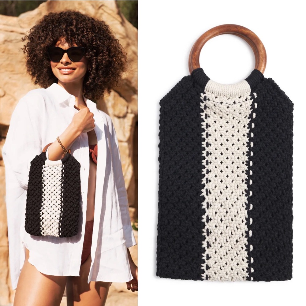 NWT $118 Curateur‎ x Laude The Label Gabby Mini Macrame Bag